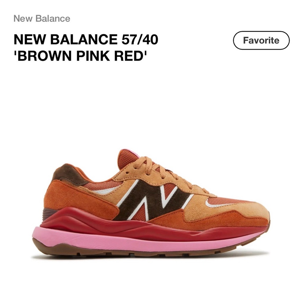 New Balance 57/40 Sneakers - Tan, Pink, Red